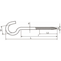 398-100E / SCHROEFHAAK 100MM ZWAAR VZ.