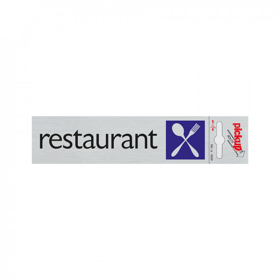 BORD ALULOOK RESTAURANT 165X44 MM ZELFKLEVEND