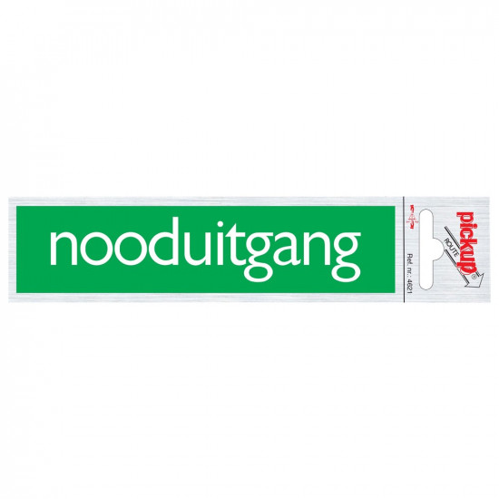 BORD ALULOOK NOODUITGANG 165X44 MM ZELFKLEVEND