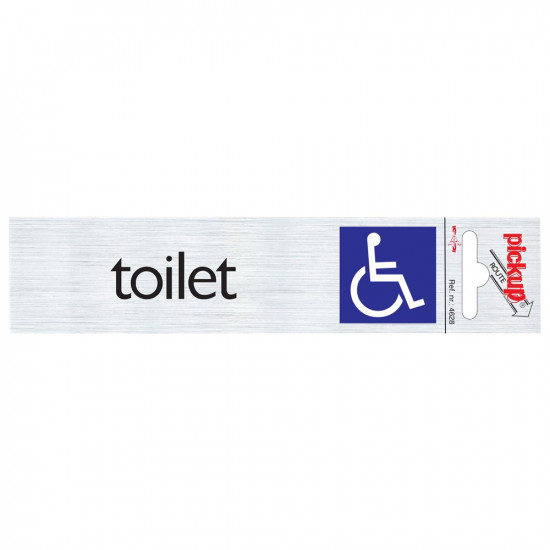 BORD ALULOOK TOILET TOEG. VOOR ROLSTOEL 165X44 MM ZELFKLEVEND