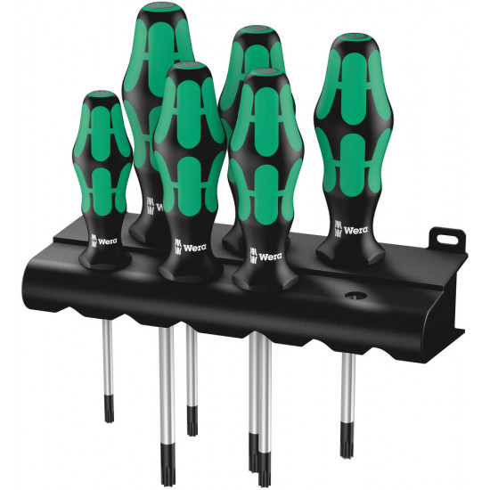 Wera 367/6 torx® schroevendraaierset kraftform plus + houder, 6-delig