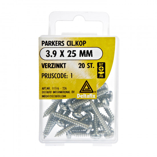 PARKERS CIL.KOP VERZINKT 3.9X25 20 ST