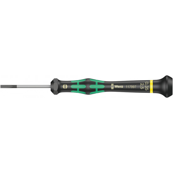 Wera 2035 kraftform micro sleuf schroevendraaier, 0.30 x 1.8 x 60 mm