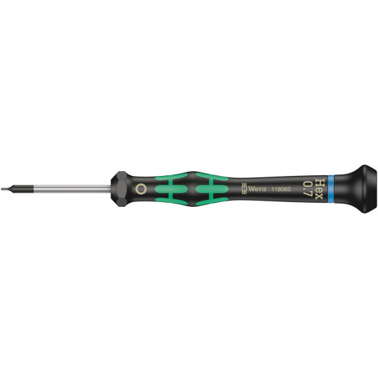 Wera 2054 kraftform micro binnenzeskant-schroevendraaier, 0.7 x 40 mm