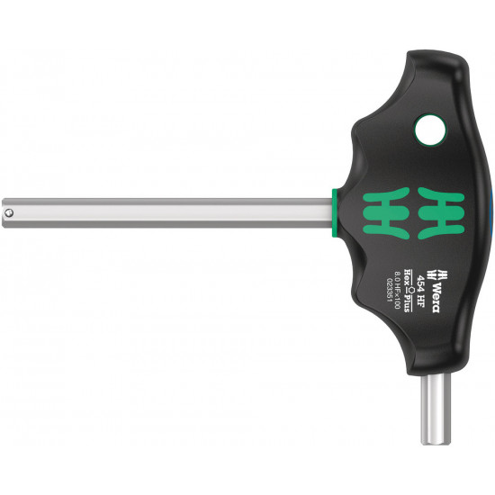 Wera 454 hf t-greep zeskant-schroevendraaier hex-plus met vasthoudfunctie, 4 x 150 mm