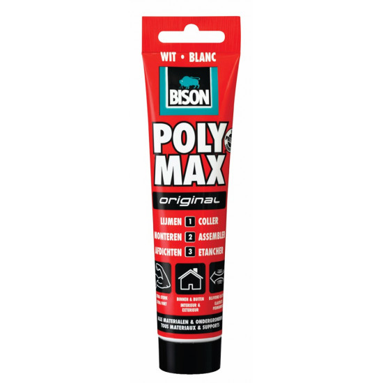 BISON POLY MAX ORIGINAL WIT TUB 165G*6 NLFR