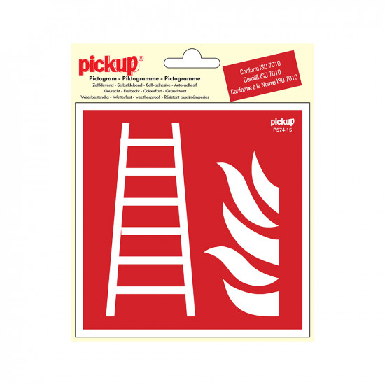 STICKER BRANDLADDER 150X150 MM