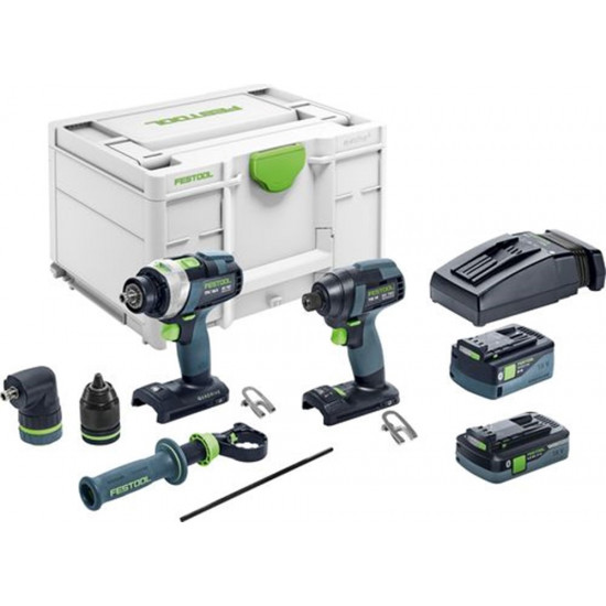 Festool accu-slagschroevendraaier/accu-klopboormachine tid18 5,0/4,0-set tpc18