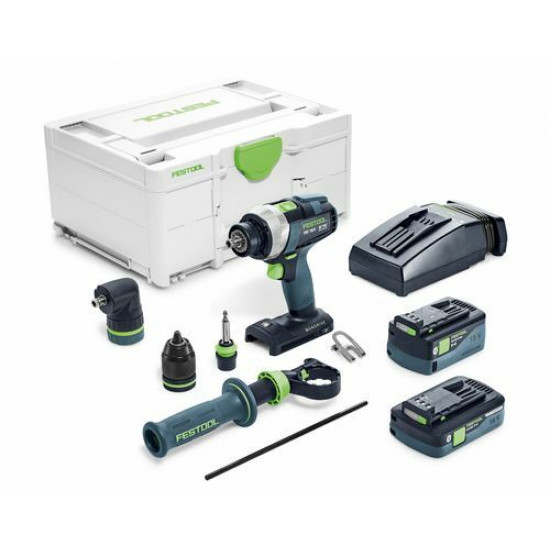 Festool accu-schroefboormachine tdc 18/4 5,2/4,0 i-set