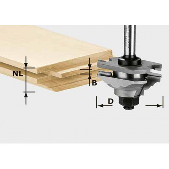 Festool profiel-messingfrees hw s8 d46 x d12-fd