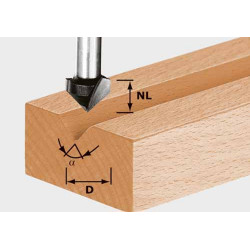 Festool v-groeffrees hs s8 d11/9,5/60 graden