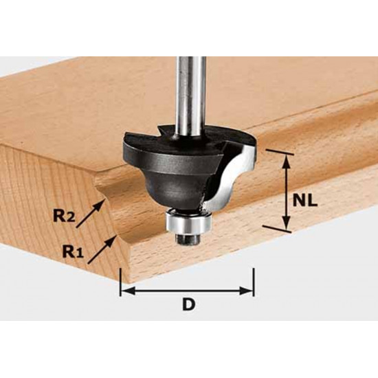 Festool dubbele radialenfrees hw s8 d31,7/r4/r4