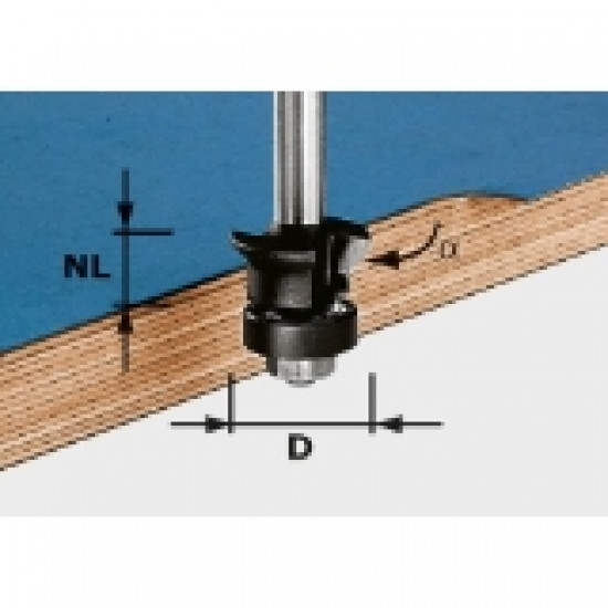 Festool fase-kantenfrees hw s8 d24/0 graden +45 graden